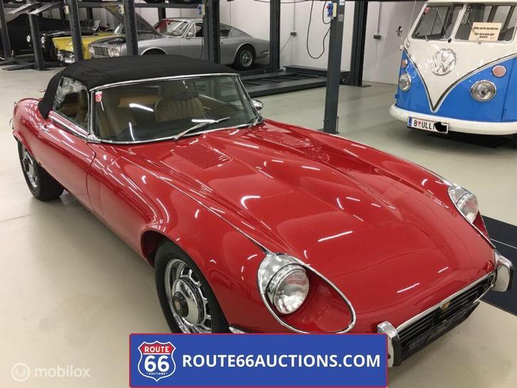 Jaguar E-Type cabriolet series 3 | 1973 | Route 66 Auctions, Auto's, Oldtimers, Bedrijf, Te koop, Jaguar, Benzine, Overige carrosserie