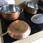 Koper pannen set, Ophalen, Overige materialen, Gebruikt, Keramische plaat