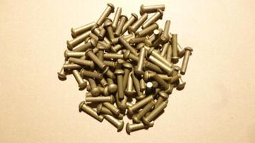KLINKNAGELS ,RIVETTEN , Bolkop Messingnieten 5x25x9mm beschikbaar voor biedingen