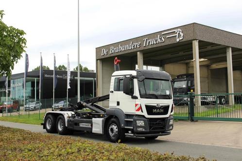 MAN TGS 26.420 6X4 containerwagen - EURO 6 - 2017 - 253.200, Autos, Camions, Entreprise, Achat, Caméra de recul, Radio, Sièges chauffants