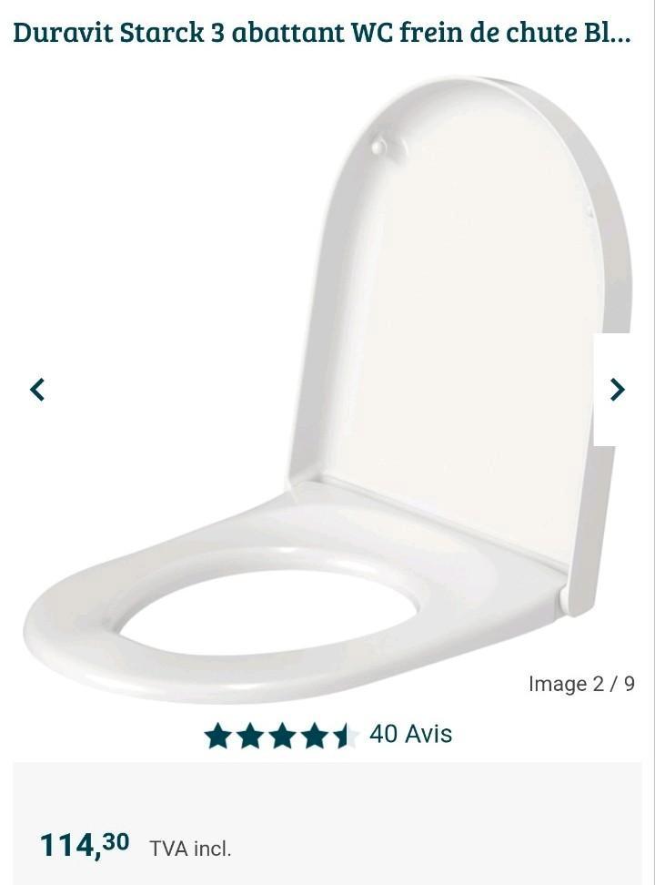Duravit Starck 3 abattant / lunette pour WC  neuf, Doe-het-zelf en Bouw, Sanitair, Zo goed als nieuw, Toilet, Ophalen