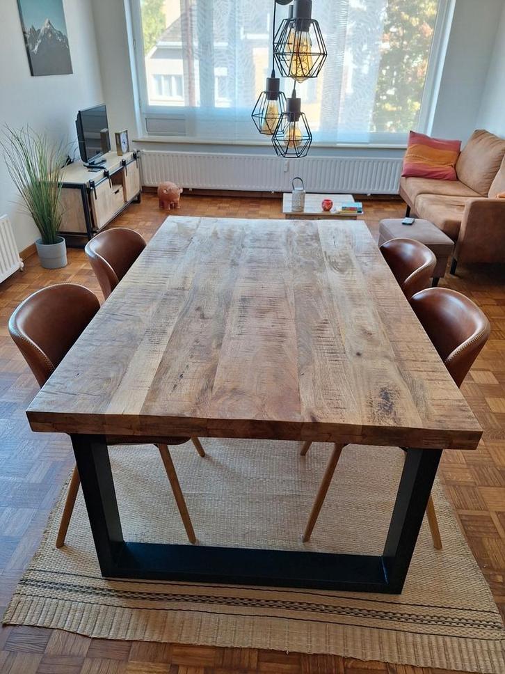 Eettafel 160 x 100 cm, Huis en Inrichting, Tafels | Eettafels, Zo goed als nieuw, Metaal, Ophalen