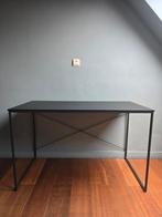 Bureau 120 x 60 x 72 cm - eiken look - nachtzwart, Huis en Inrichting, Bureaus, Ophalen, Zo goed als nieuw, Bureau