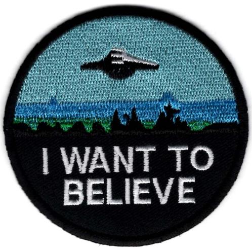 I want to believe X-Files stoffen opstrijk patch embleem, Collections, Autocollants, Neuf, Envoi