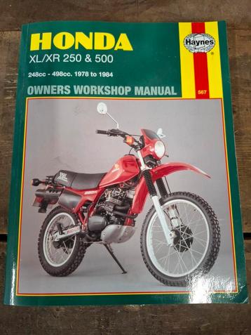 Hondz XL XR 250 & 500 1978-1984 werkplaatshandboek Haynes beschikbaar voor biedingen