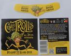 Bieretiket Cuvée des Trolls Brouw. Dubuisson Frères (9r2), Verzamelen, Verzenden, Gebruikt