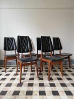 Vintage midcentury stoelen / eetkamer stoelen / retro, Huis en Inrichting, Stoelen, Vijf, Zes of meer stoelen, Hout, Vintage midcentury