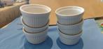 ramekin potjes soufflé in wit keramiek 6 stuks, Huis en Inrichting, Keramiek, Ophalen of Verzenden, Zo goed als nieuw, Kom(men)