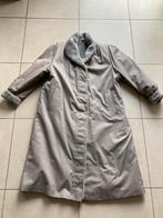 Taupe winterjas (lang) met pels mt. 42, Kleding | Dames, Ophalen of Verzenden, Zo goed als nieuw