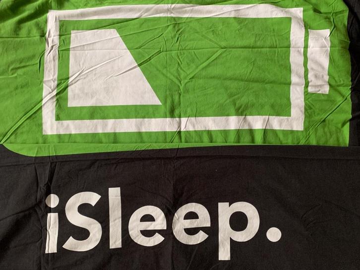 Jeugdig zwart&groen iSleep dekbedovertrek kussensloop laken, Huis en Inrichting, Slaapkamer | Beddengoed, Zo goed als nieuw, Dekbedovertrek