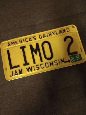 USA nr plaat Wisconsin  beschikbaar voor biedingen