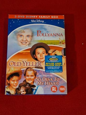 Box met 3 disney films uit de jaren 40, 50 en 60 op dvd beschikbaar voor biedingen