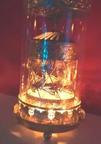 roterend windlicht - draait op warmte theelichtjes, Huis en Inrichting, Woonaccessoires | Kandelaars en Kaarsen, Ophalen, Metaal