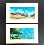 Eugène Eechaut (1928-2019) abstract landscape (2 artworks), Ophalen of Verzenden