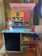 Houten speelwinkel en toebehoren, Kinderen en Baby's, Speelgoed | Speelkeukens, Gebruikt, Speelkeuken, Ophalen