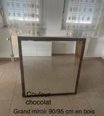 Miroir grand format couleur bois chocolat impeccable, Comme neuf