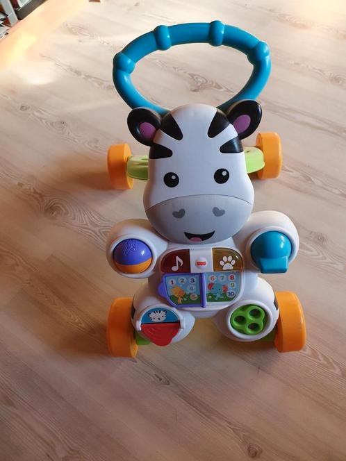 Loopwagen zebra fisher-price, Kinderen en Baby's, Speelgoed | Fisher-Price, Zo goed als nieuw, Duw- of Trekspeelgoed, Met licht