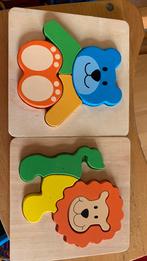 2 vormenpuzzels, Enlèvement, Utilisé, 6 mois à 2 ans, Moins de 10 pièces