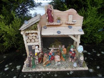 Nieuwe houten handgemaakte kerstwieg F168, Ophalen, Nieuw