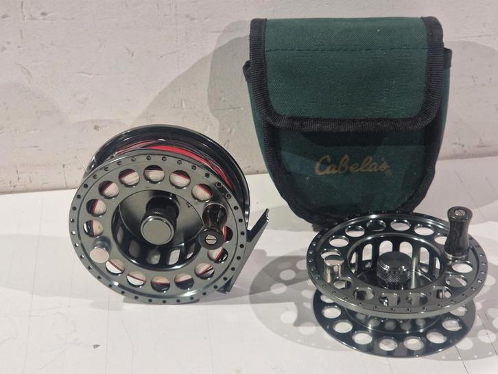 cabela's sr3 fly reel en extra spoel met TS 350 vlieglijn, Watersport en Boten, Hengelsport | Vliegvissen, Zo goed als nieuw, Ophalen of Verzenden