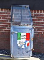 Vintage deur van een Vespa met reclame als deco object😎, Antiquités & Art, Curiosités & Brocante, Enlèvement ou Envoi