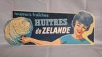 Panneau d'affichage Huîtres de Zélande des années 70, Enlèvement ou Envoi, Utilisé, Panneau publicitaire