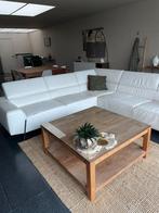 Wit lederen hoeksalon, Huis en Inrichting, Ophalen, Gebruikt