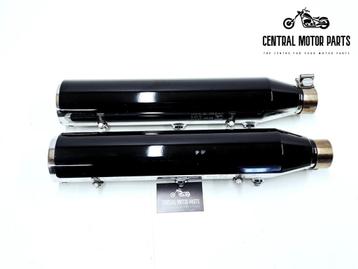 Slip ons Softail 2007-2017 chroom met glans zwarte hitteschi beschikbaar voor biedingen