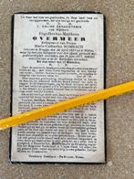 Oorlogslachtoffer 14-18 Watou/Poperinge OVERMEER E.BRUGGE, Verzamelen, Bidprentjes en Rouwkaarten, Ophalen of Verzenden, Bidprentje