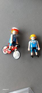 2 Playmobil mannetjes met koersfiets, Zo goed als nieuw, Ophalen