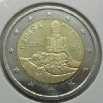 2 euro herdenking Spanje 2014 „Park Güel”. UNC. beschikbaar voor biedingen