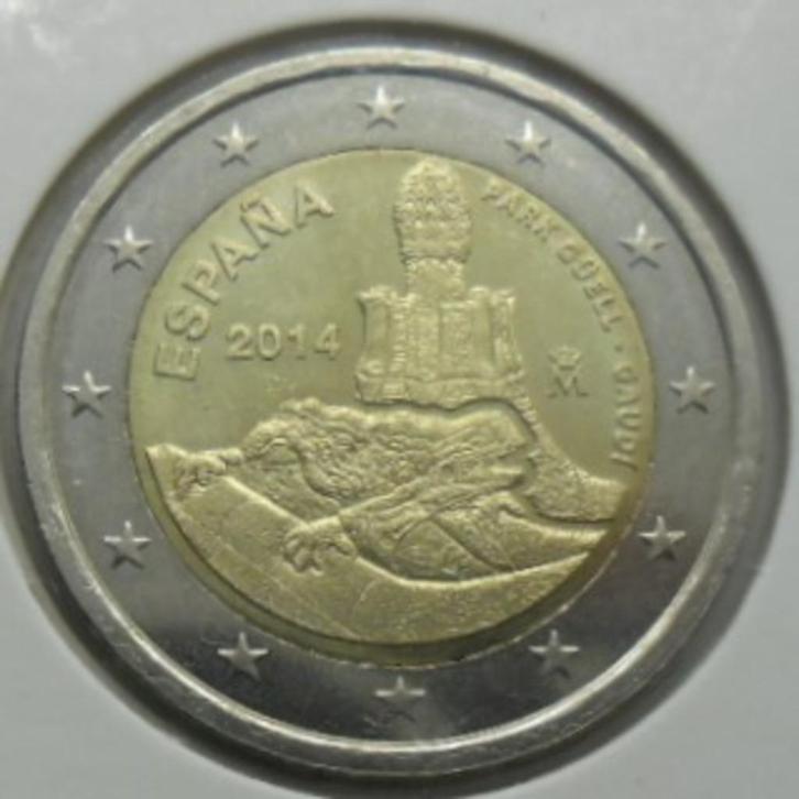 2 euro herdenking Spanje 2014 „Park Güel”. UNC., Postzegels en Munten, Munten | Europa | Euromunten, Losse munt, 2 euro, Spanje