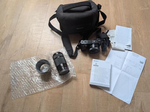 Sony Alpha 6000 + 16-50 mm zoomlens + hoesje, Audio, Tv en Foto, Fotocamera's Digitaal, Sony, Ophalen