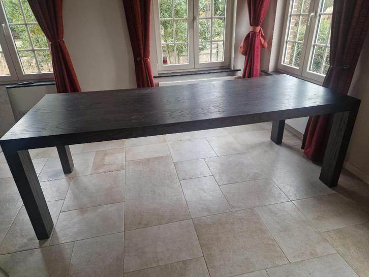 Massieve Eettafel 6-8 personen, Huis en Inrichting, Tafels | Eettafels, Gebruikt, 50 tot 100 cm, 200 cm of meer, Vijf personen of meer