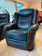 2x Relax zetel, electrisch verstelbaar, Huis en Inrichting, Fauteuils, Ophalen, Gebruikt, 75 tot 100 cm, Leer