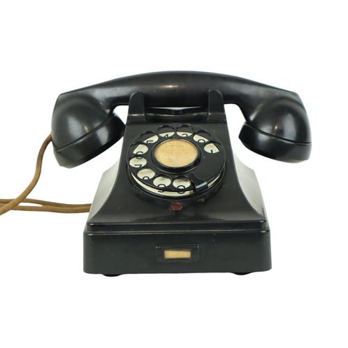 Oude Draaischijf Telefoon 1956 Bakeliet Bell Company 2749-RB, Telecommunicatie, Vaste telefoons | Niet Draadloos, Gebruikt, Bakeliet