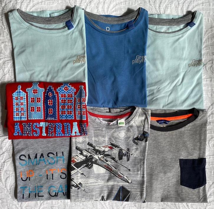 Set van 7 T-shirts maat 140 cm (9-10 A) Okaïdi, H&M, BEC, Kinderen en Baby's, Kinderkleding | Maat 140, Gebruikt, Jongen, Overige typen