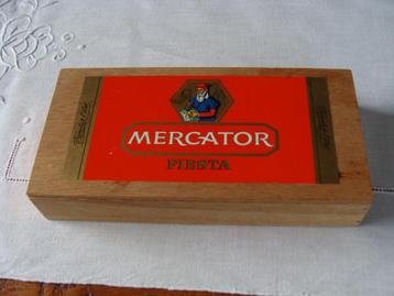 Ancienne boîte cigare vide, Mercator Fiesta ,G M, Vander Els, Collections, Enlèvement ou Envoi, Comme neuf, Boite à tabac ou Emballage