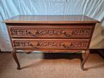 Eiken commode in Louis XV-stijl – 2 laden, Huis en Inrichting, Kasten | Ladekasten, Ophalen, Gebruikt, Eikenhout