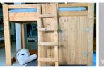 Bed van steigerhout 200 x 90 cm, half hoogslaper, Huis en Inrichting, Ophalen, Eenpersoons, Minder dan 160 cm, 200 cm