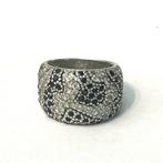 Bague massive en argent 925, Bijoux, Sacs & Beauté, Enlèvement ou Envoi, Avec cristal, Utilisé, 17 à 18