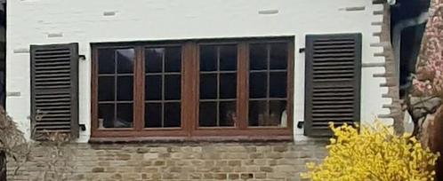 Set van 2 houten PVC-frames van Schuco, 4 openingen. 2x 144x, Doe-het-zelf en Bouw, Raamkozijnen en Schuifdeuren, Gebruikt, Raamkozijn