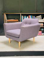 Twee design sofa’s met pouf // 1-zit en 3-zit, Ophalen, Gebruikt