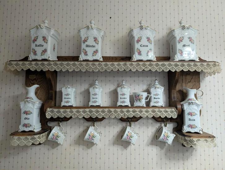 Vintage Gerold & Co. Tettau Bavaria Keukenset (16-delig), Antiek en Kunst, Antiek | Porselein, Ophalen