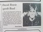 David Bowie speelt Baal van Bertolt Brecht (krant 1981), Verzenden, Knipsel(s)