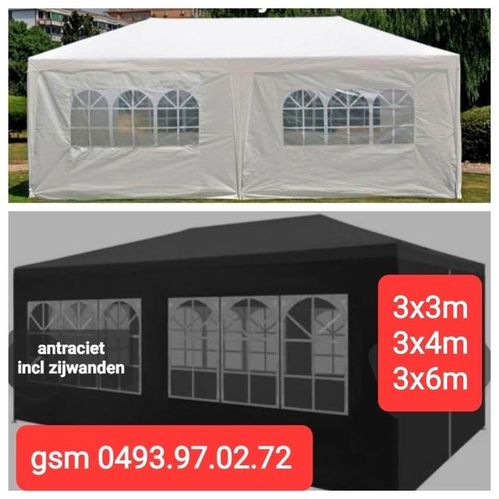 partytenten in verschillende maten incl zijwanden vanaf 70€, Jardin & Terrasse, Tonnelles, Neuf, Tente de réception, Enlèvement