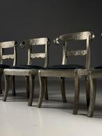 Set van 4 Indian Dowry stoelen, Huis en Inrichting, Ophalen, Stof