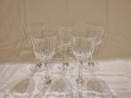 5 grote kristallen glazen met gravure van Val Saint Lambert, Antiek en Kunst, Antiek | Glaswerk en Kristal, Ophalen