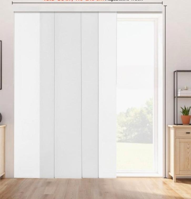 Paneelgordijnen, 3x rails, Huis en Inrichting, Stoffering | Gordijnen en Lamellen, Wit, Ophalen