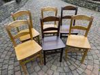 6 chaises fermettes en chene massif, Maison & Meubles, Autres couleurs, Fermette, Enlèvement, Bois